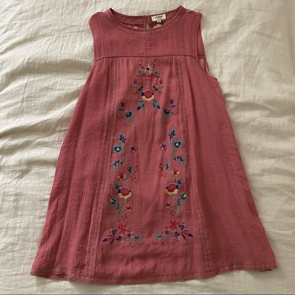 Free People-style embroidered dress